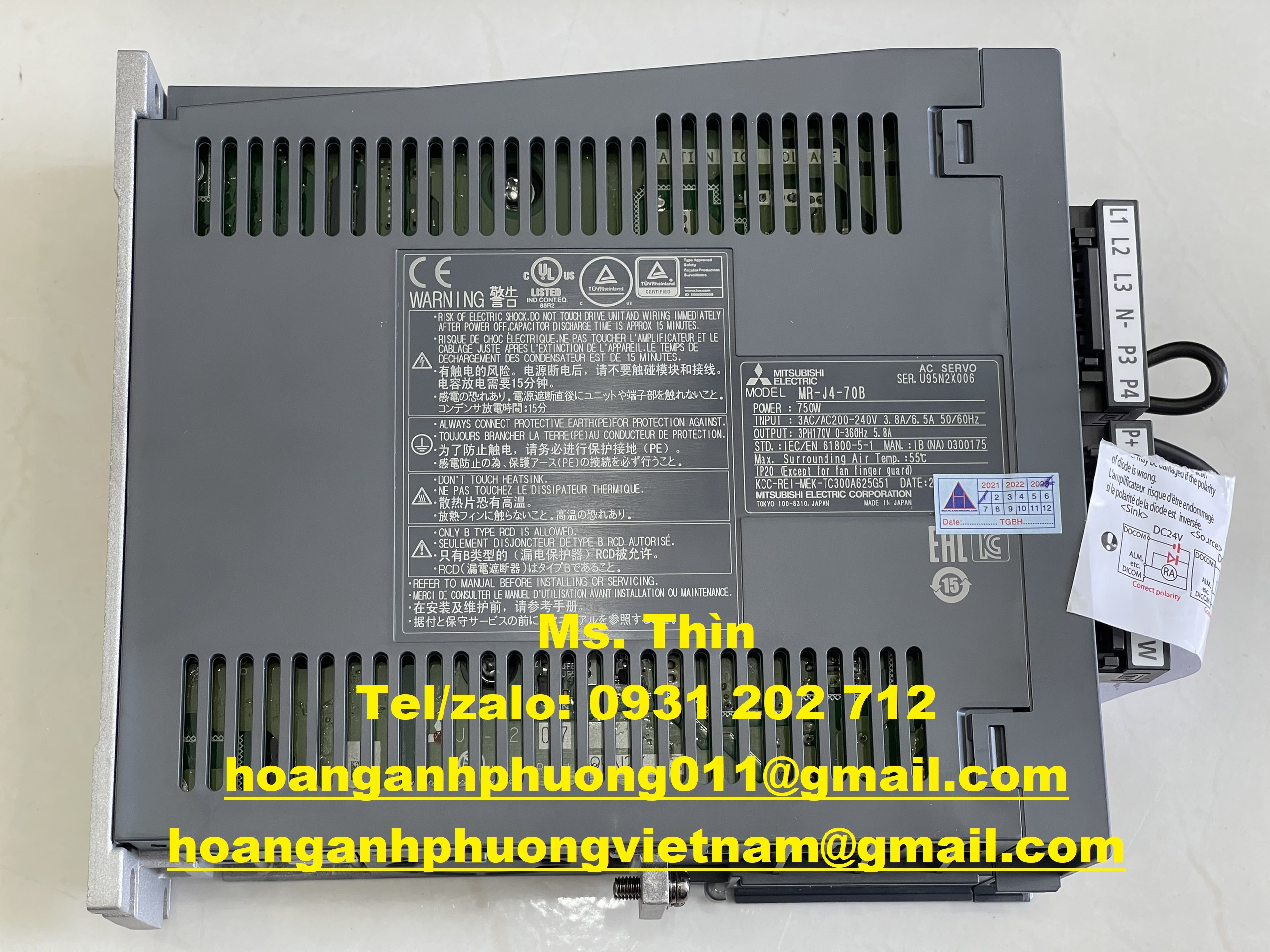 Bộ điều khiển MR-J4-70B | chuyên cung cấp các thiết bị điện tự động hóa