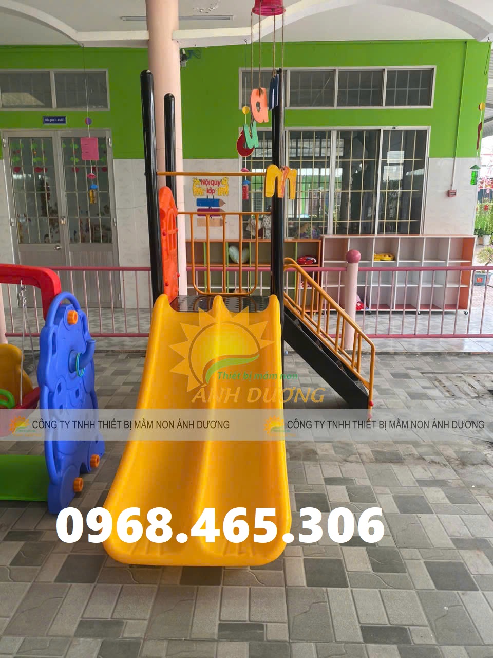 Cầu trượt 2 máng trượt dành cho trẻ em, cầu trượt sắt trẻ em chất lượng cao