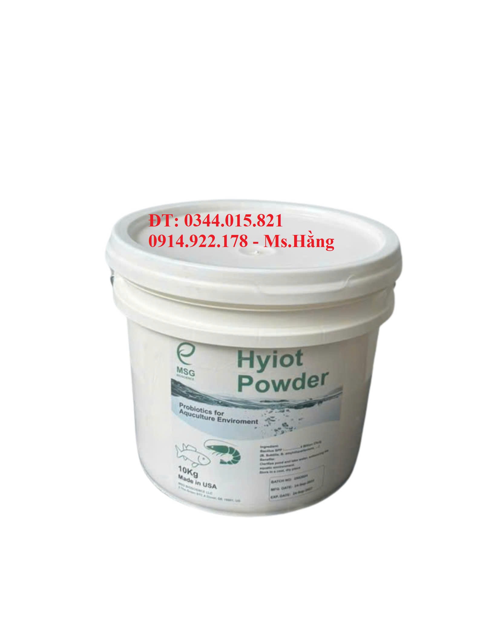 Men vi sinh khử phèn, Hyiot Powder xử lý nước, giảm khí độc ao nuôi