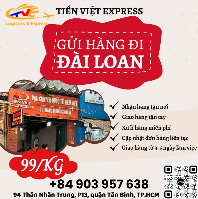 Gửi hàng đi Đài Loan - Tiến Việt Express