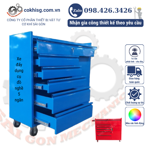 Xe đẩy dụng cụ đồ nghề - CKSG_8210 | TBVT Cơ Khí Sài Gòn