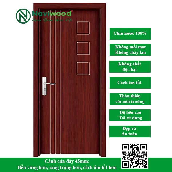 Cửa gỗ nhựa composite Naviwood NW181