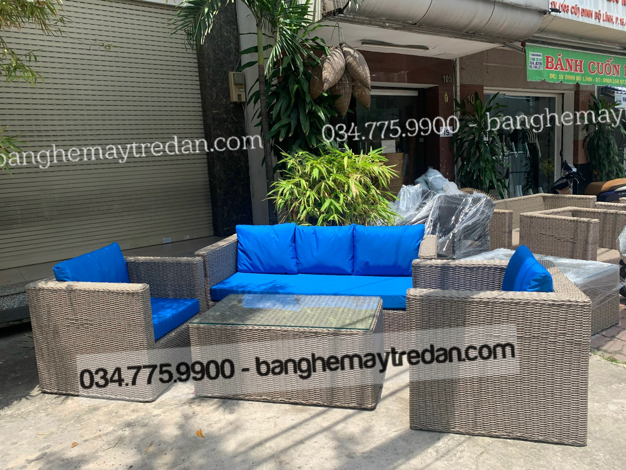 Bàn ghế sofa để sân vườn