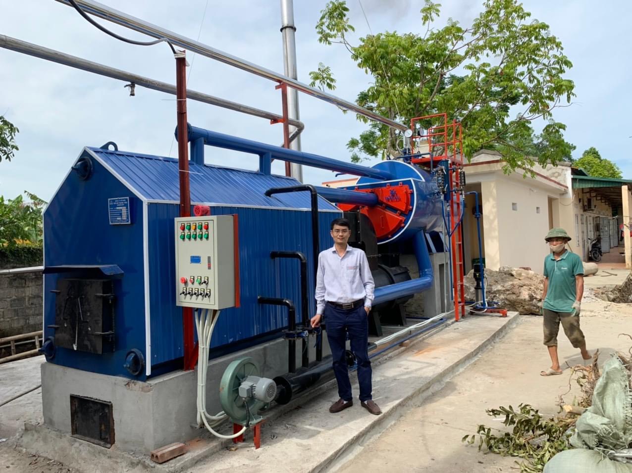 Nồi hơi đốt đa nhiên liệu công suất 1 tấn hơi/h