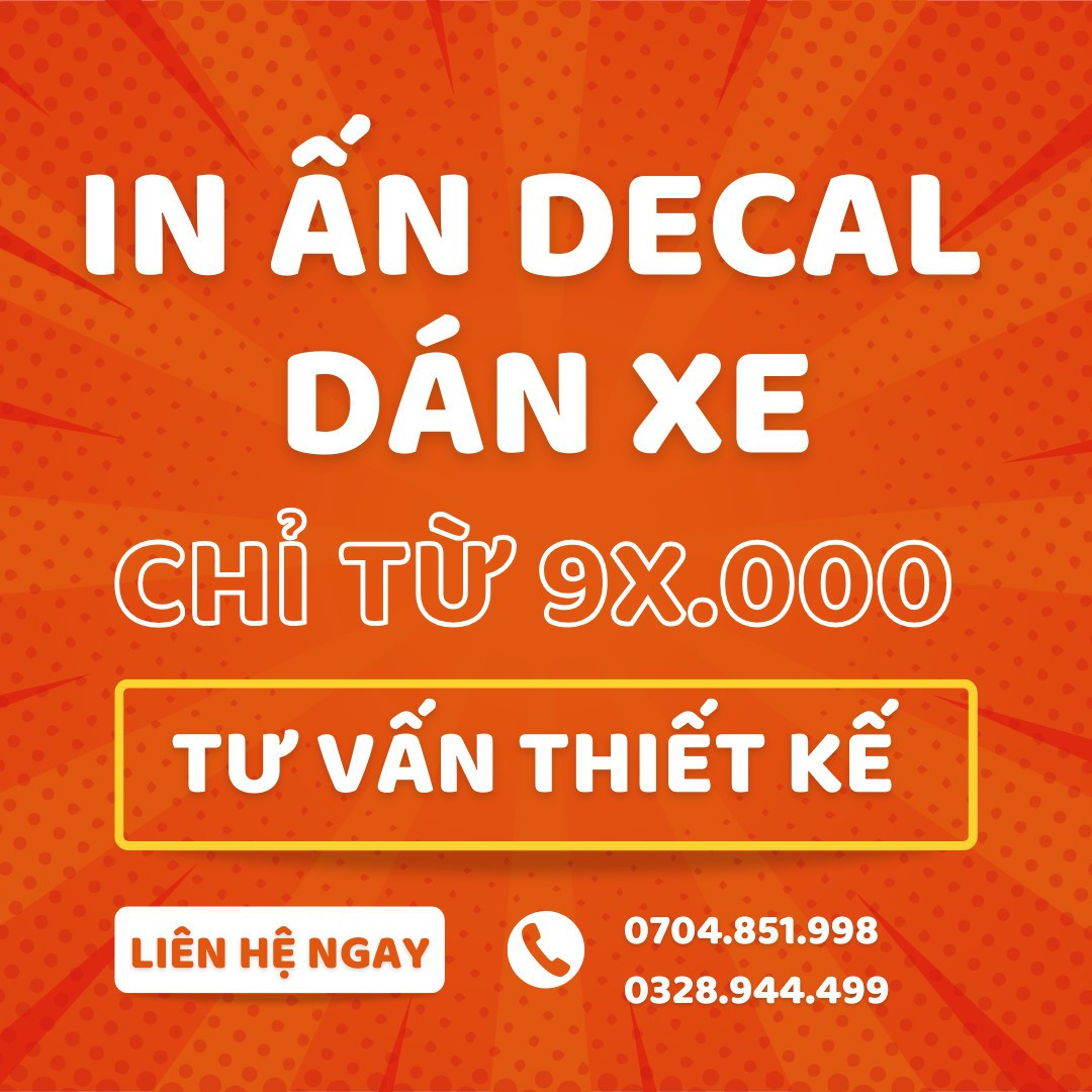 THIẾT KẾ IN ẤN THI CÔNG DÁN XE