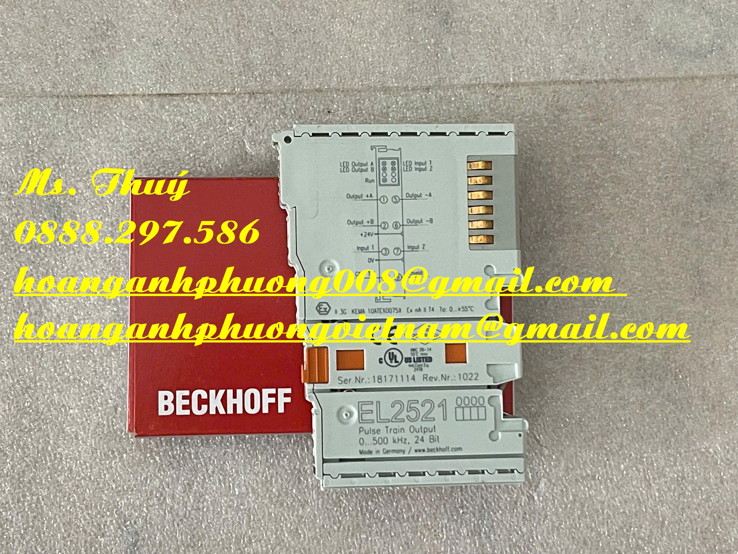Mô đun Beckhoff EL2521 phân phối tại VN - Giá ưu đãi