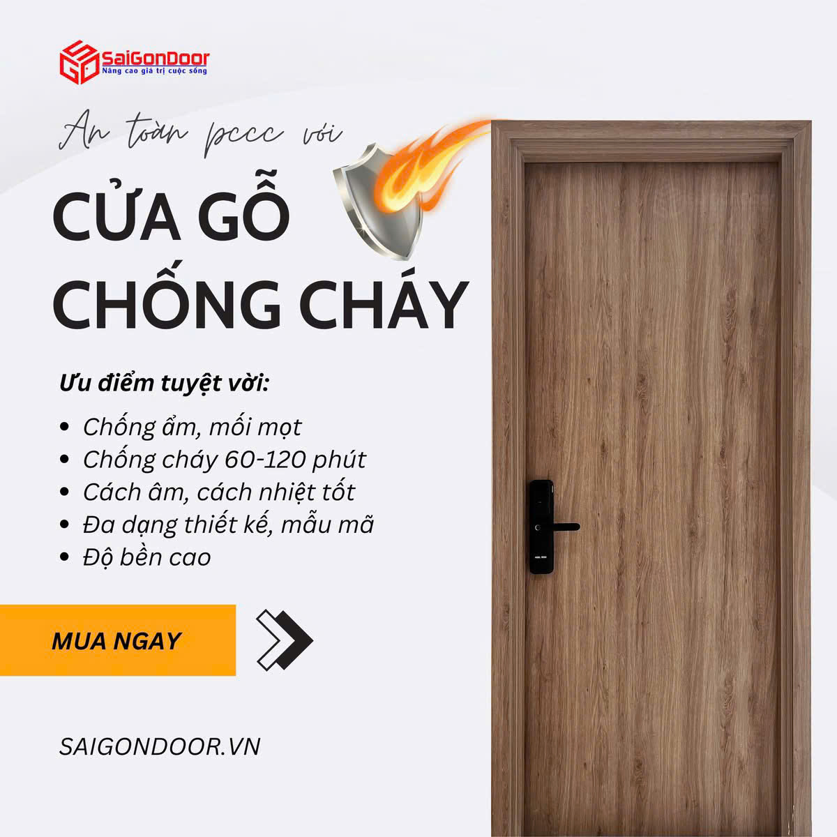 Cửa gỗ chống cháy: Khi nghệ thuật kiến trúc song hành cùng tiêu chuẩn an toàn hi