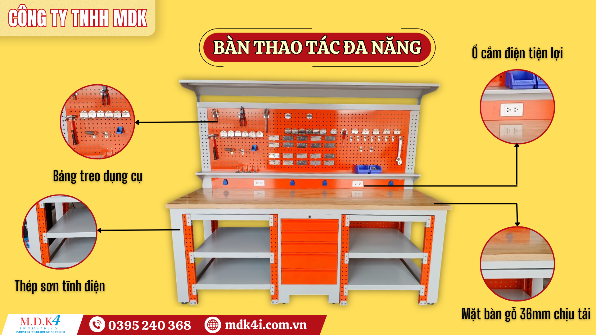 Bàn Thao Tác  MDK4i - An Toàn, Bền Bỉ, Hiện Đại!