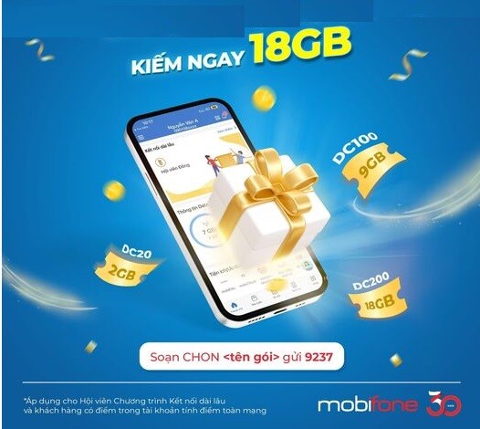 Hướng dẫn đổi điểm KNDL và điểm tích lũy MobiFone lấy data