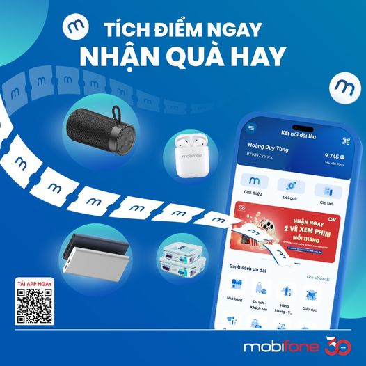 Vào app My MobiFone : Tích điểm ngay – Nhận ngàn quà hay