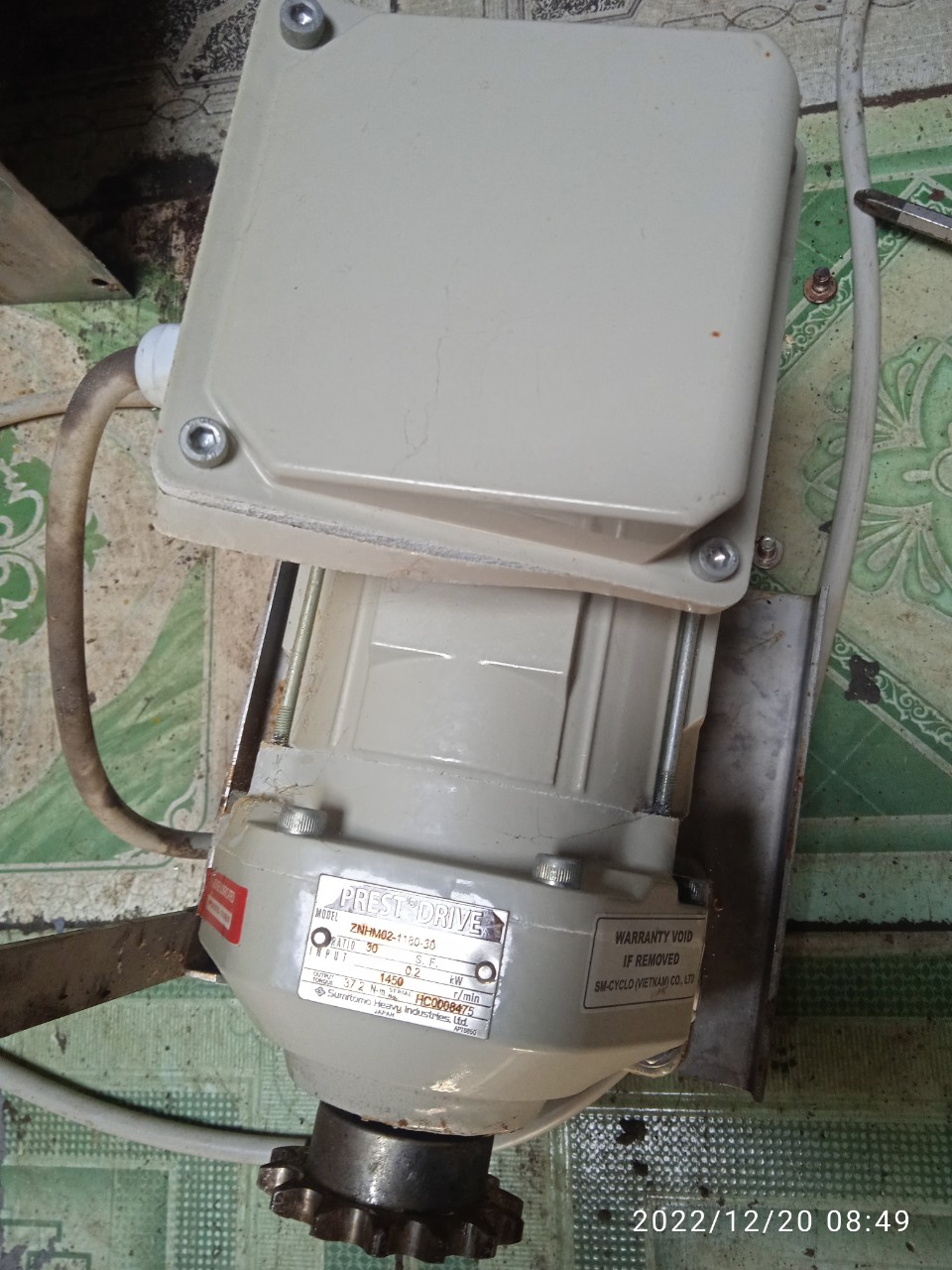 Mô tơ giảm tốc Nhật Bản Thanh Lý