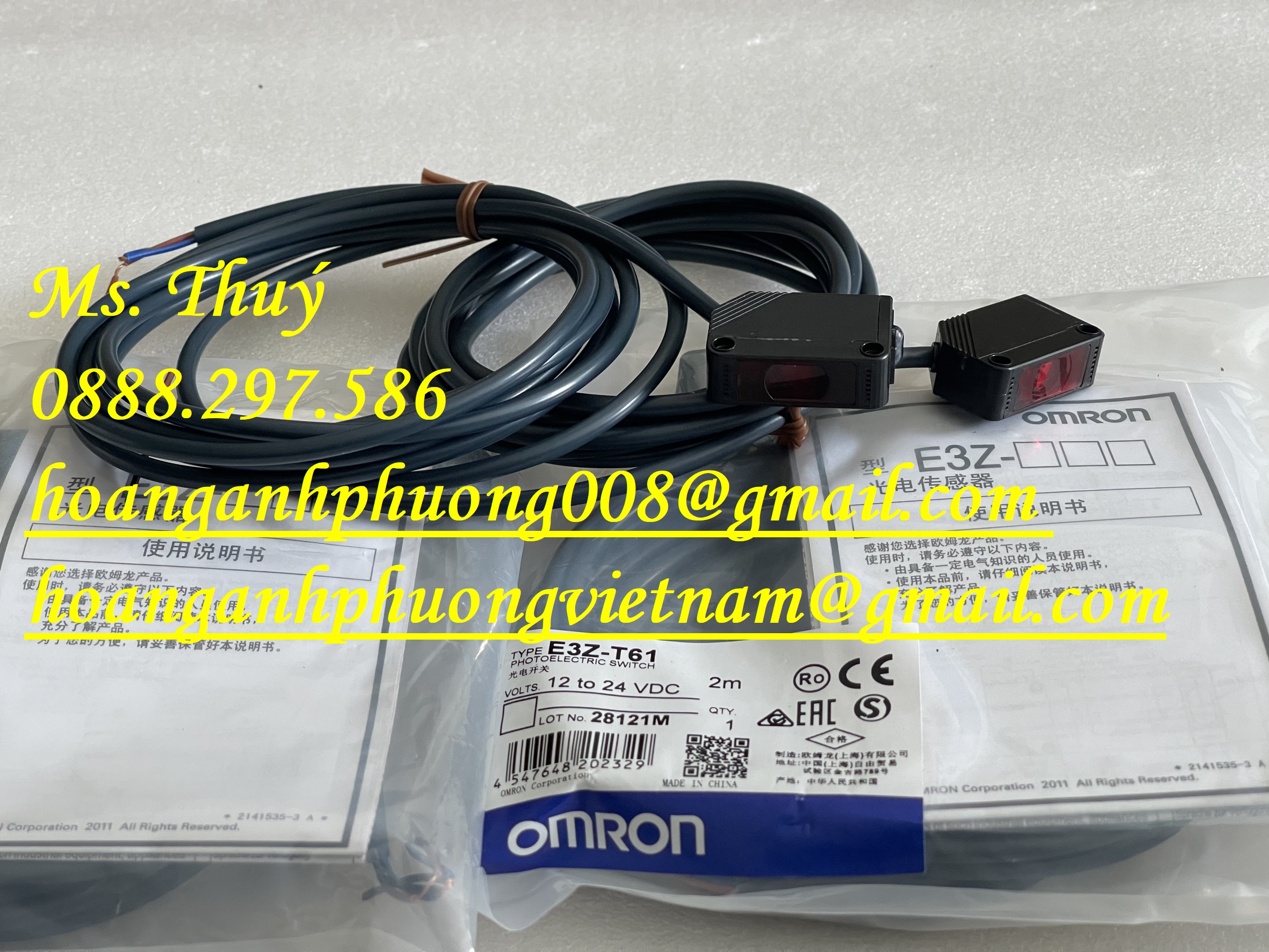 Cảm biến quang E3Z-T61 2M - Chính hãng Omron - Mới 100%