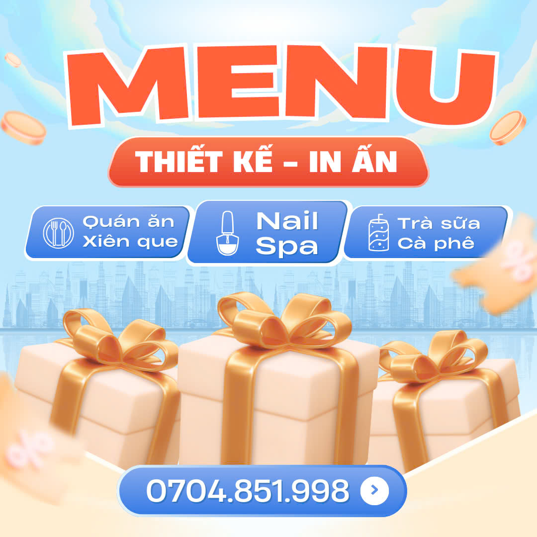 in menu tại cần thơ