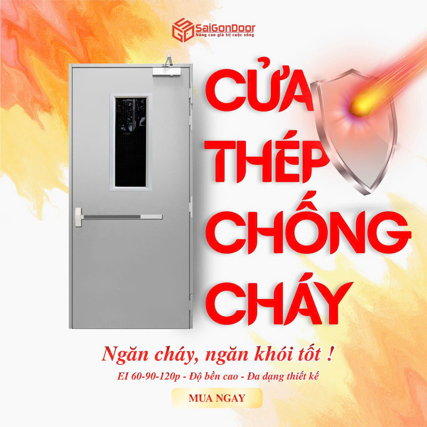 Cửa thép chống cháy: "Lá chắn thép" bảo vệ an toàn cho công trình hiện đại