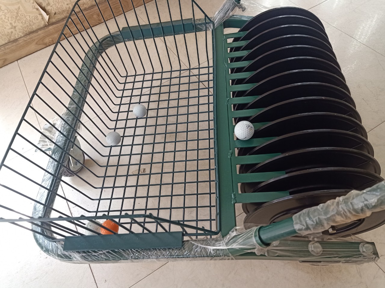 Rổ sắt xe nhặt bóng golf, phụ kiện xe nhặt bóng golf