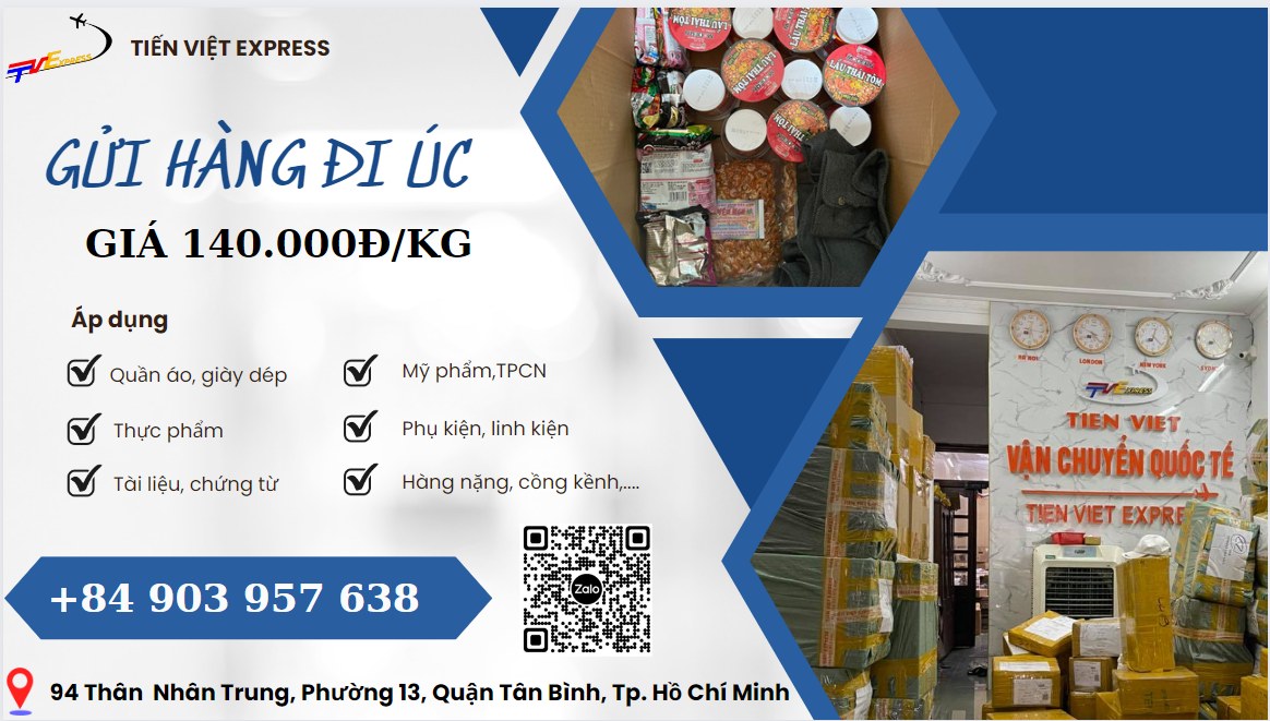 Gửi hàng đi Úc- Tiến Việt Express