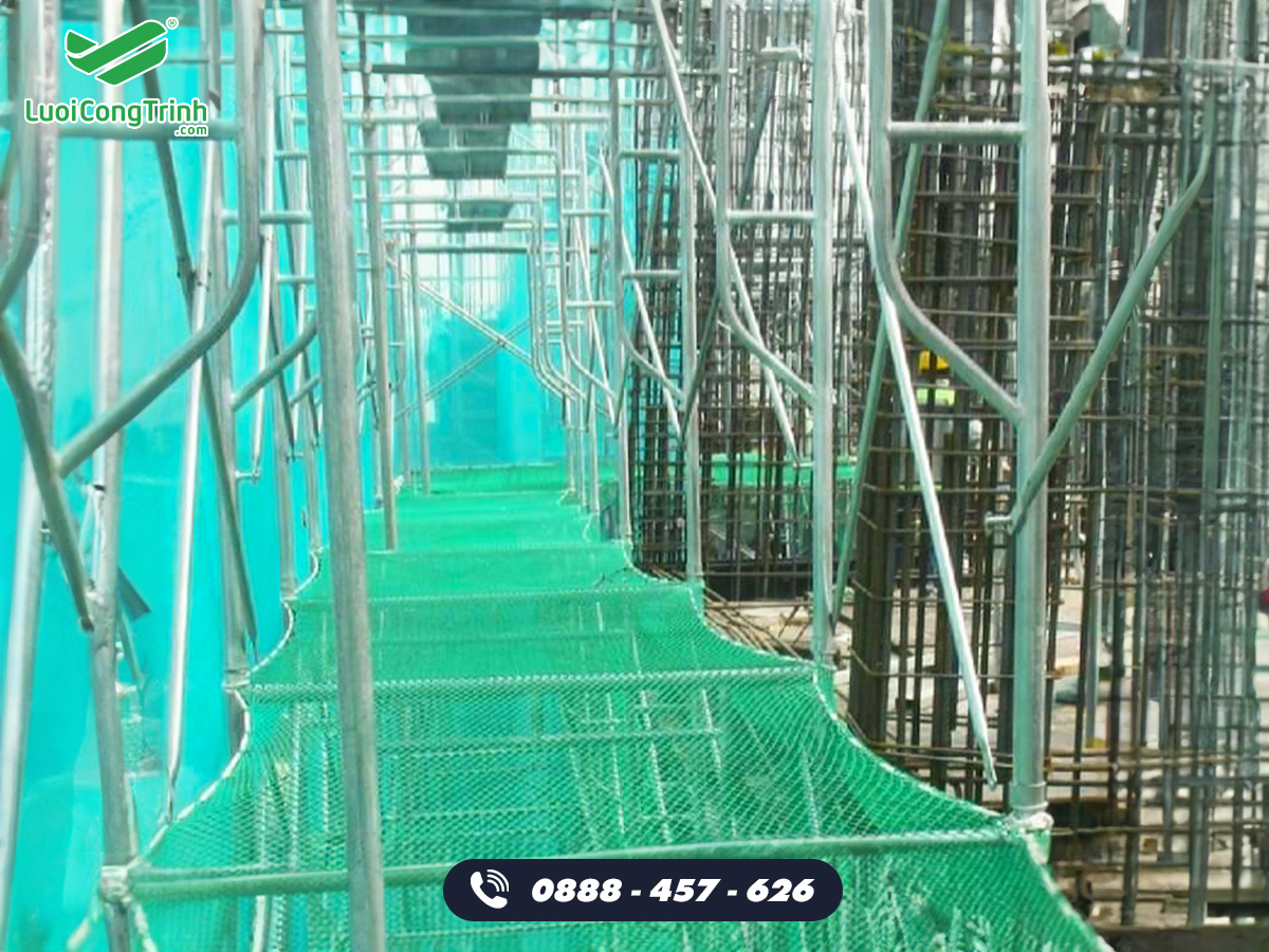 Lưới an toàn cản vật rơi - đảm bảo an toàn trong thi công