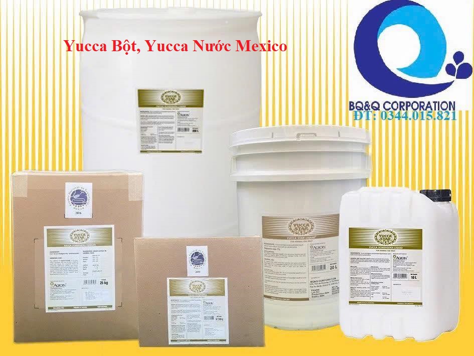 Yucca nguyên liệu dạng nước, dạng bột hàng Mexico, bổ sung cho vật nuôi