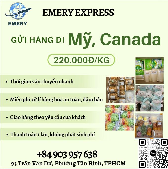 Gửi hàng đi USA, Canada - Emery Express