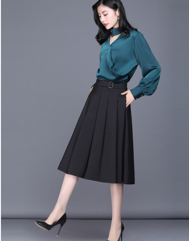 Chân Váy A Dài Chuẩn Form, Cao Cấp