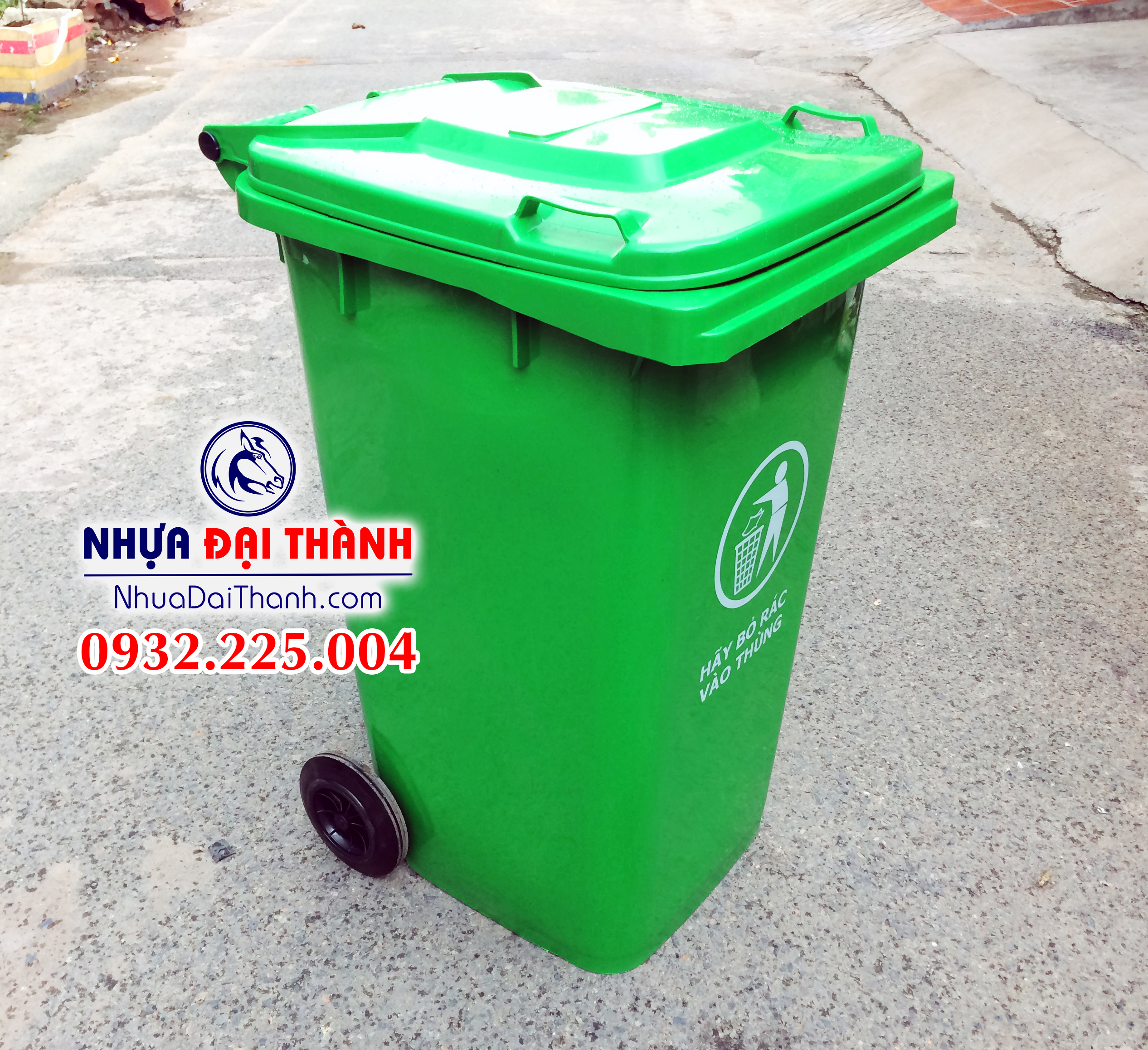 Thùng rác nhựa 240 Lít ( Nhiều màu sắc- HDPE nguyên sinh)