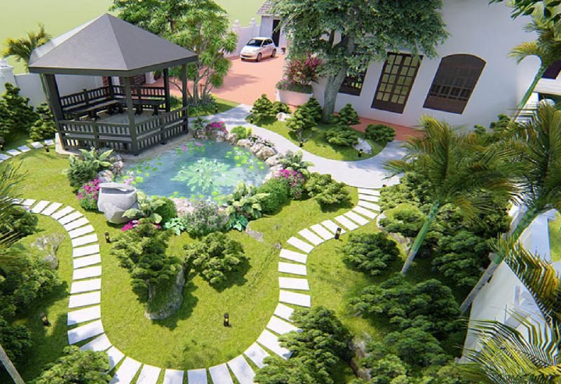 Thiết kế thi công sân vườn hiện đại ở HCM, BRVT, Đồng Nai