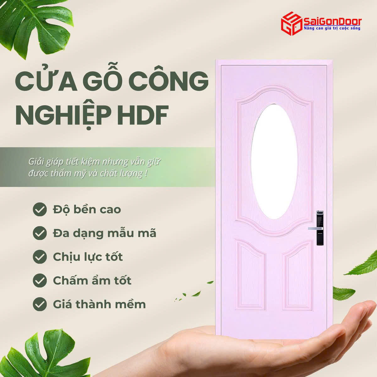 Cửa gỗ công nghiệp HDF: Giải pháp tối ưu cho không gian sống hiện đại