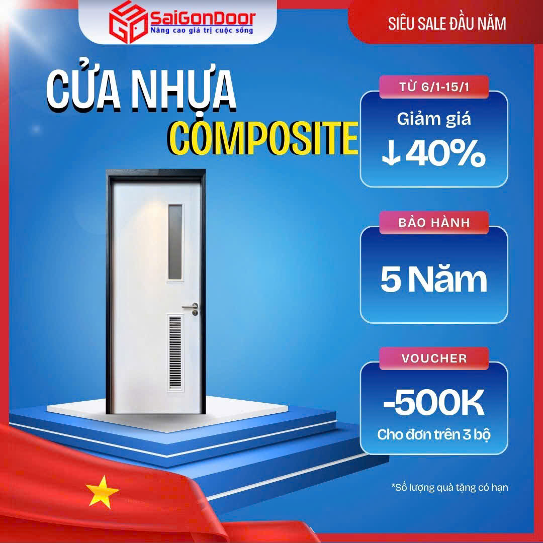 Top 20+ mẫu cửa nhựa Composite đẹp, sang trọng dẫn đầu xu hướng 2026