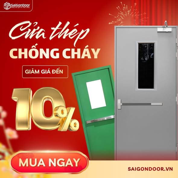 Cửa thép chống cháy bảo vệ tối đa cho công trình
