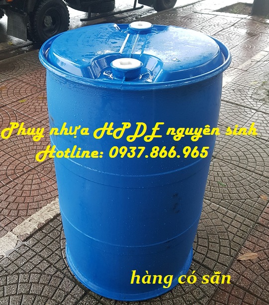 Thùng phuy nhựa cũ độ mới 90% trở lên, giá phuy nhựa tại miền bắc, ph