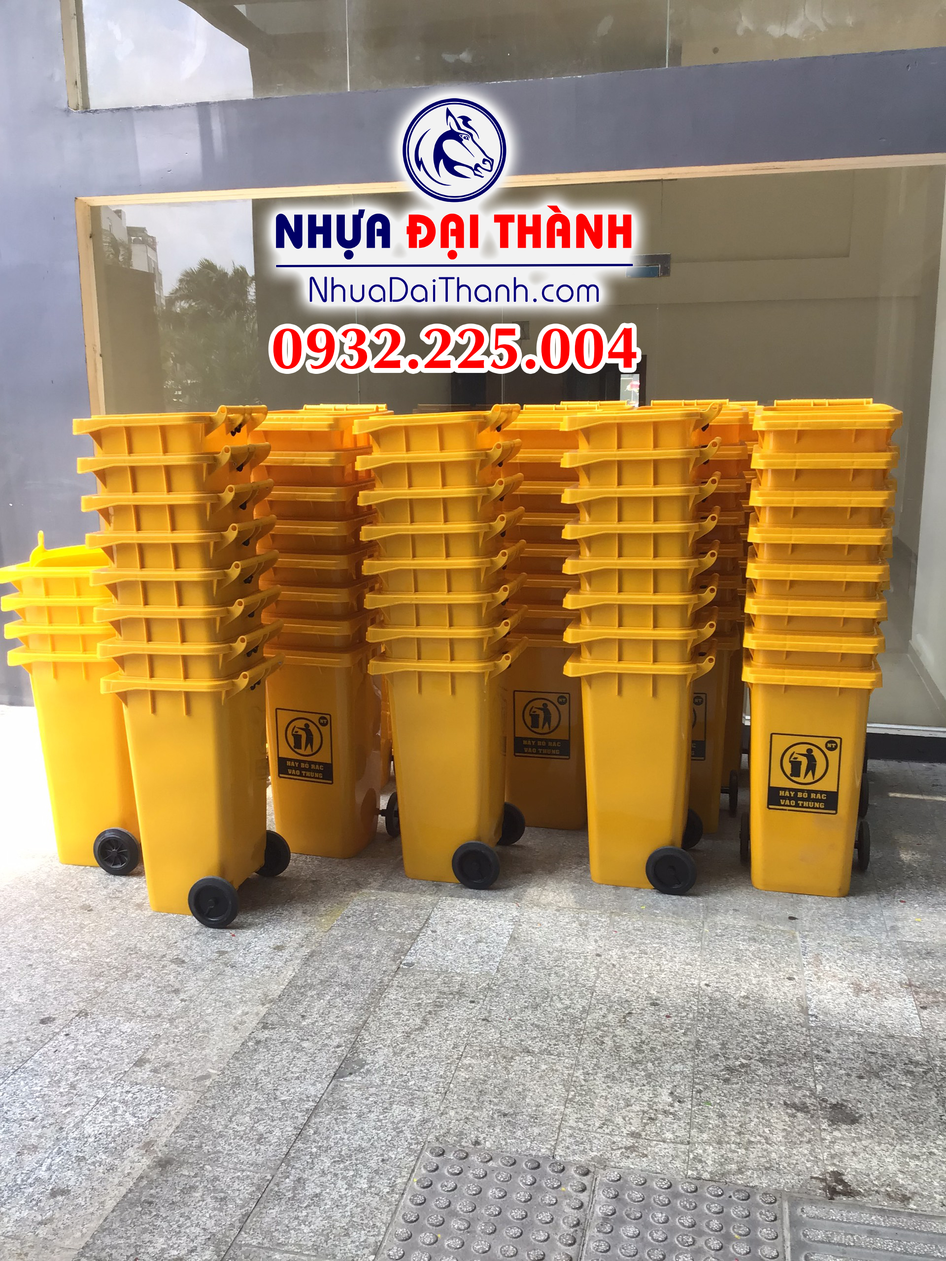 Thùng rác 120L nhựa HDPE nguyên sinh ( Nhiều màu)