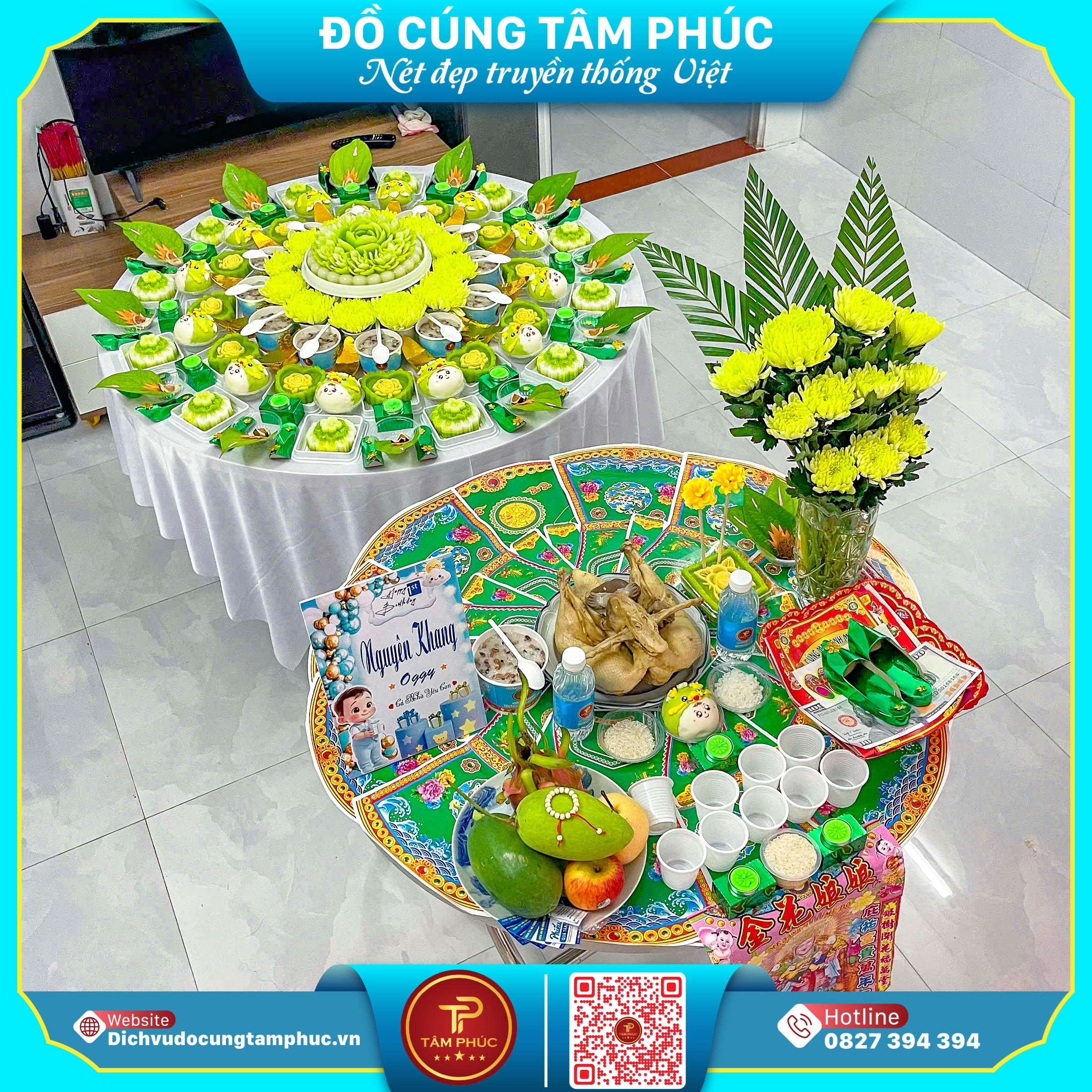 Ý Nghĩa Mâm Cúng Mụ Màu Xanh Lá