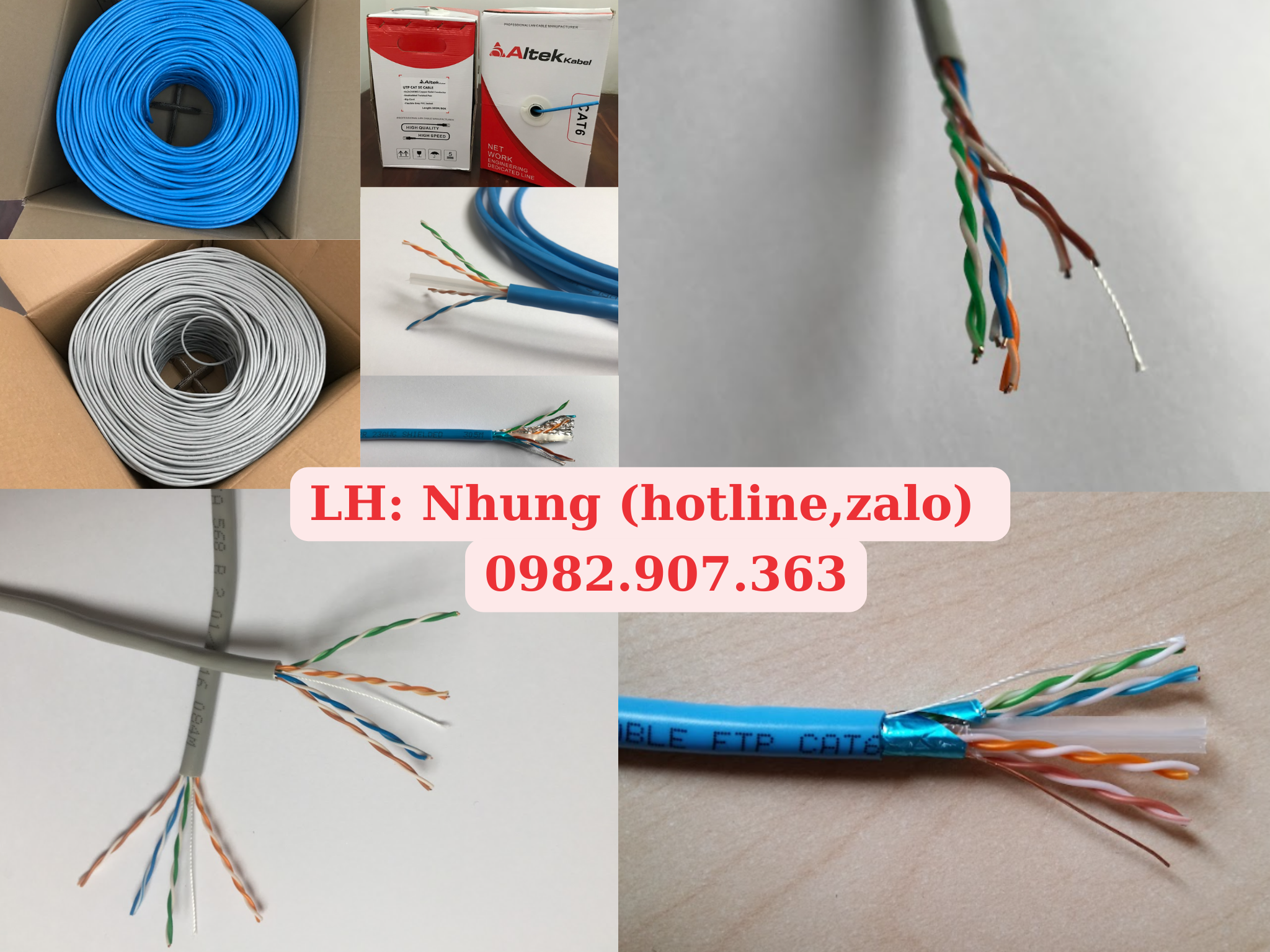 Cáp mạng UTP/FTP truyền thông tin, hình thành lưới mạng