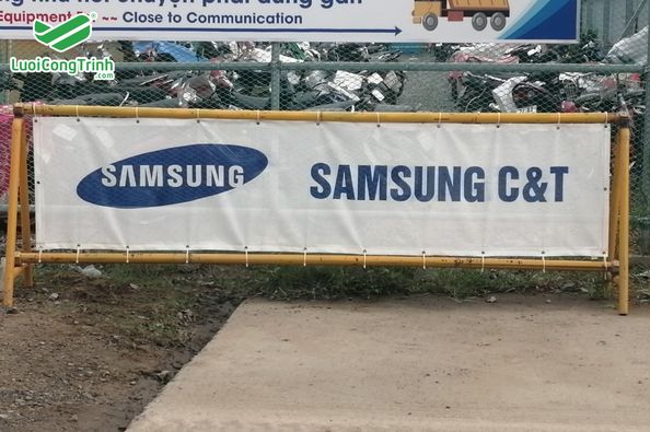 Lưới chắn lan can in logo