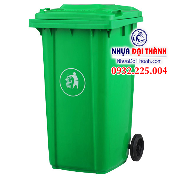 Thùng rác nhựa 240L HDPE chính phẩm Loại dày 13kg