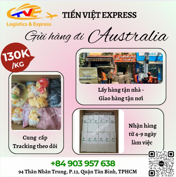 Gửi hàng đi Úc- Tiến Việt Express