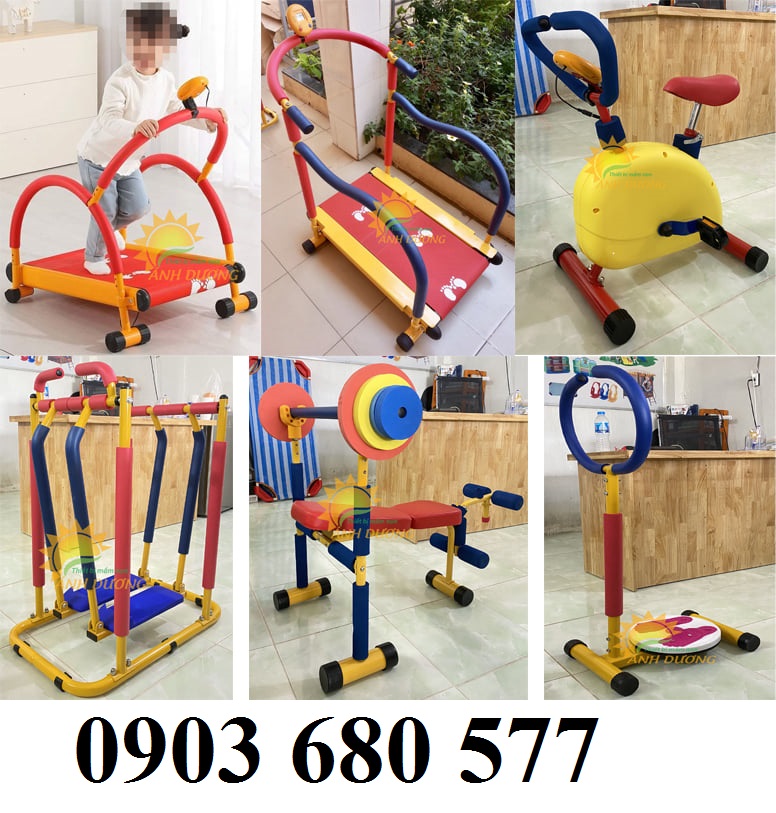 Bộ thiết bị dụng cụ tập gym mini cho trẻ em mầm non