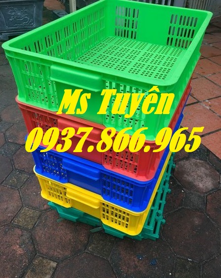 Sóng nhựa hở nguyên sinh, sọt nhựa cao 15 chất liệu nhựa HPDE, sọt đựn