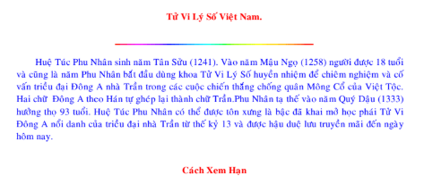 Cách Xem Vận Hạn Hằng Năm Tử Vi Lý Số