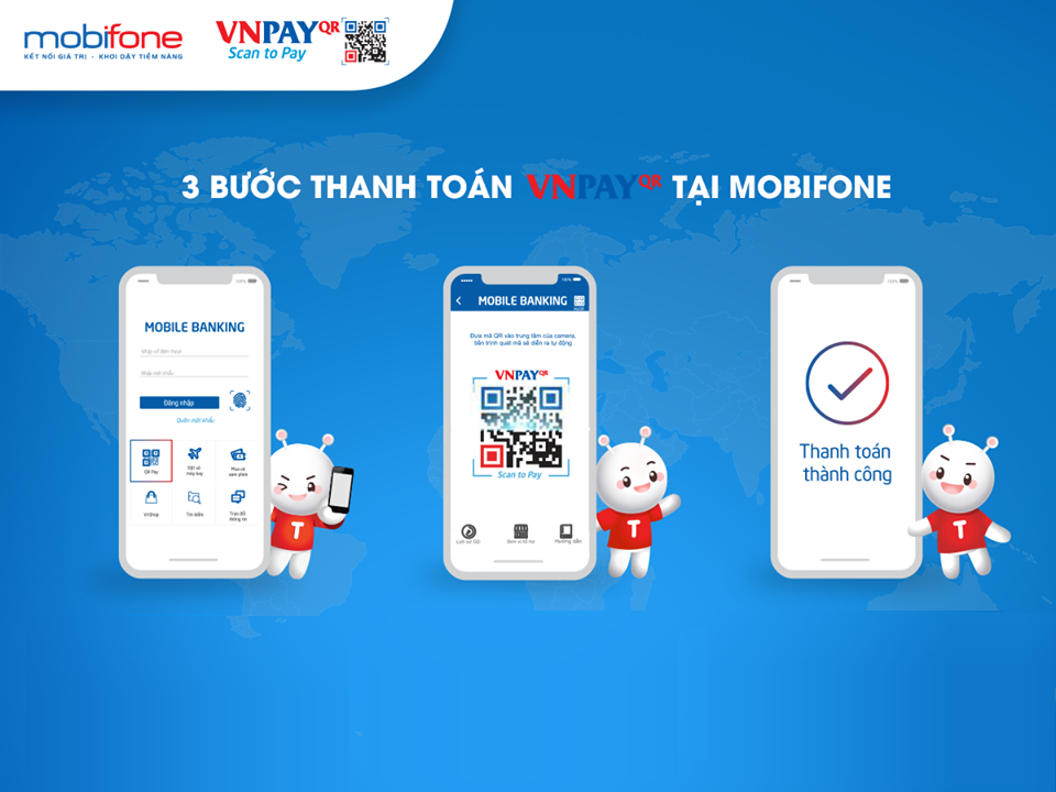 Thanh toán VNPAY-QR nhận mã giảm giá 200k tại cửa hàng MobiFone