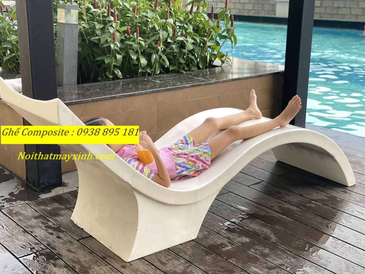 Ghế nằm hồ bơi composite ngoài trời