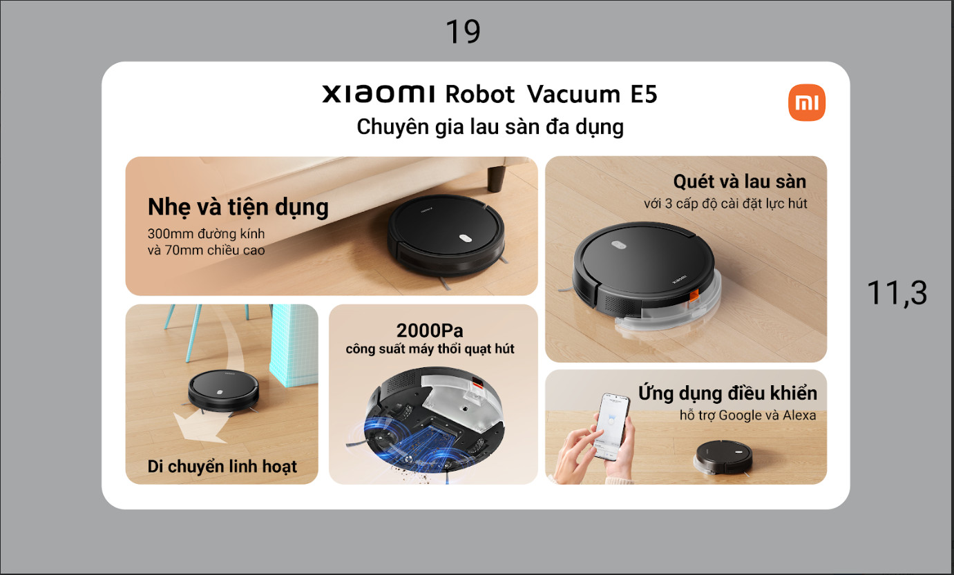 Robot hút bụi lau nhà Xiaomi Vacuum X20