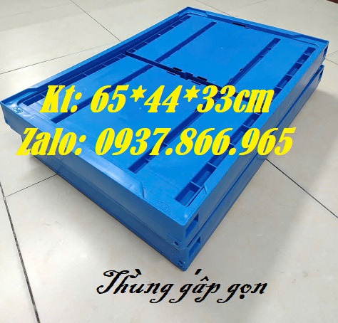 Thùng nhựa gấp gọn tiết kiệm diện tích, thùng nhựa đặc xếp gọn