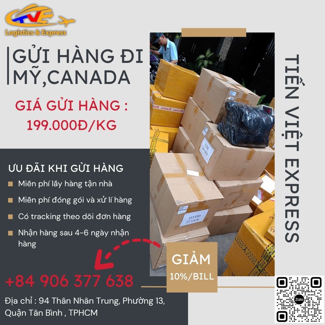 Chuyên nhận gửi hàng đi Mỹ và Canada