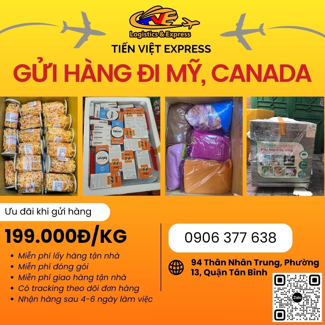Ưu đãi khủng khi gửi hàng đi Mỹ và Canada tại Tiến Việt Express