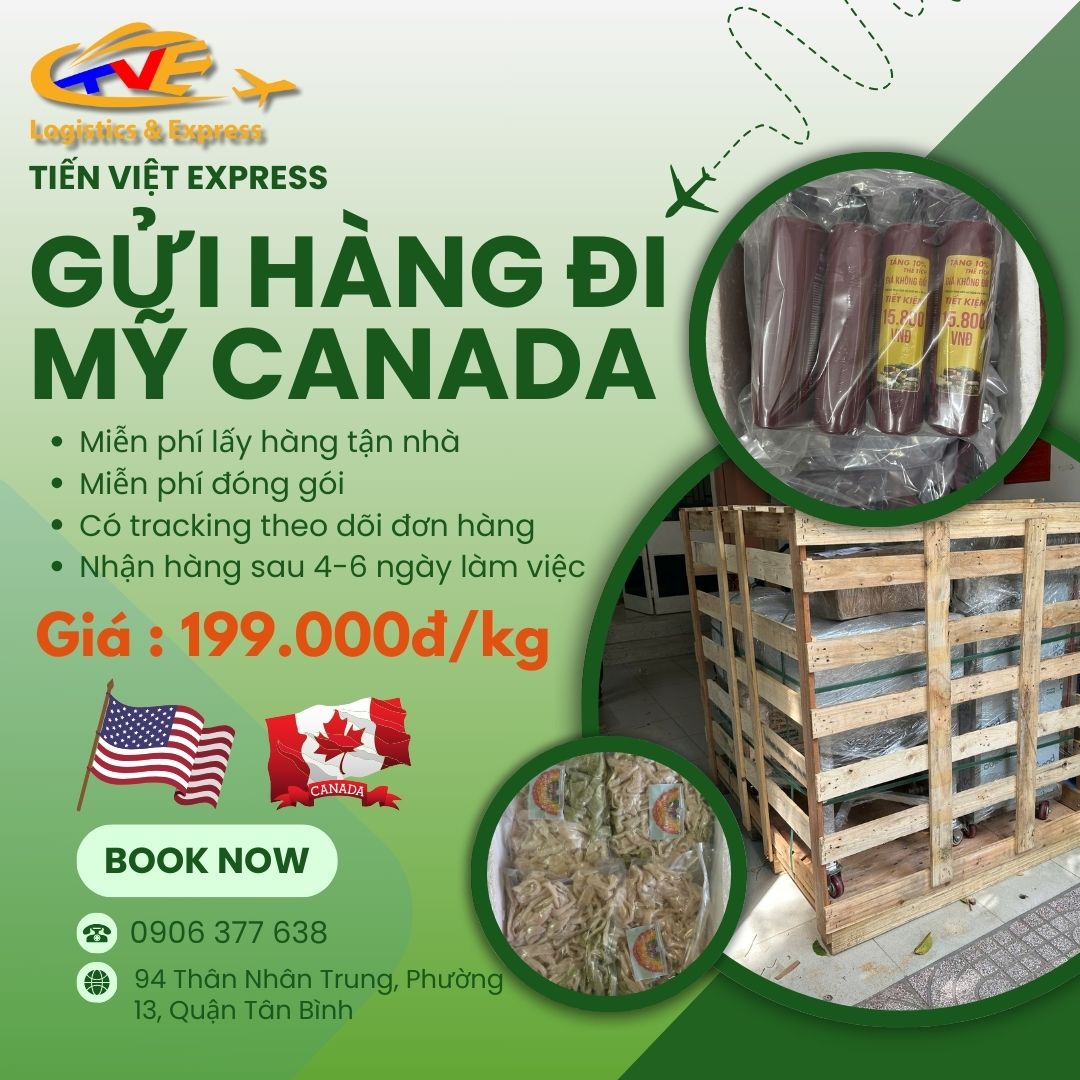 Em nhận gửi hàng door to door từ Việt sang Mỹ , Canada
