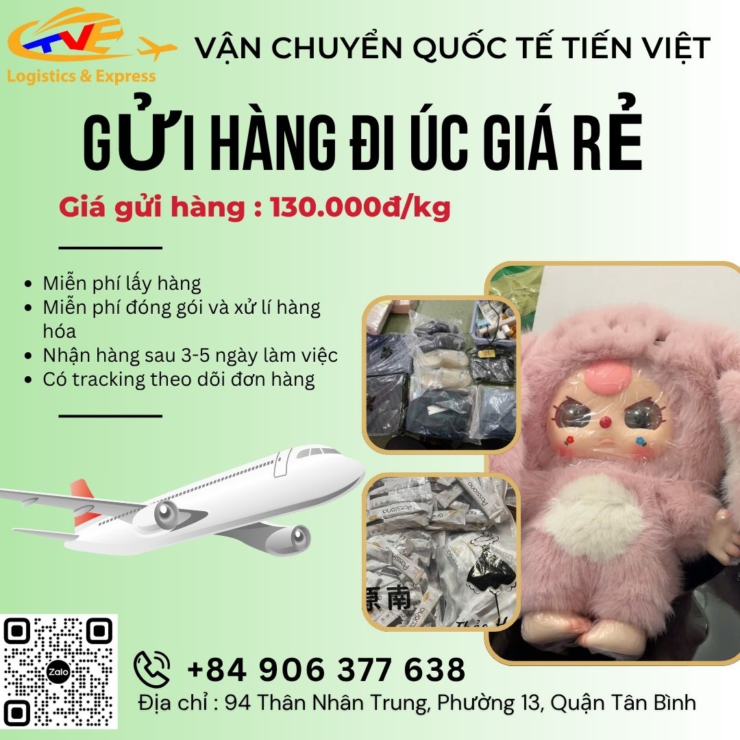 Tiến Việt Express gửi hàng đi Úc giá rẻ