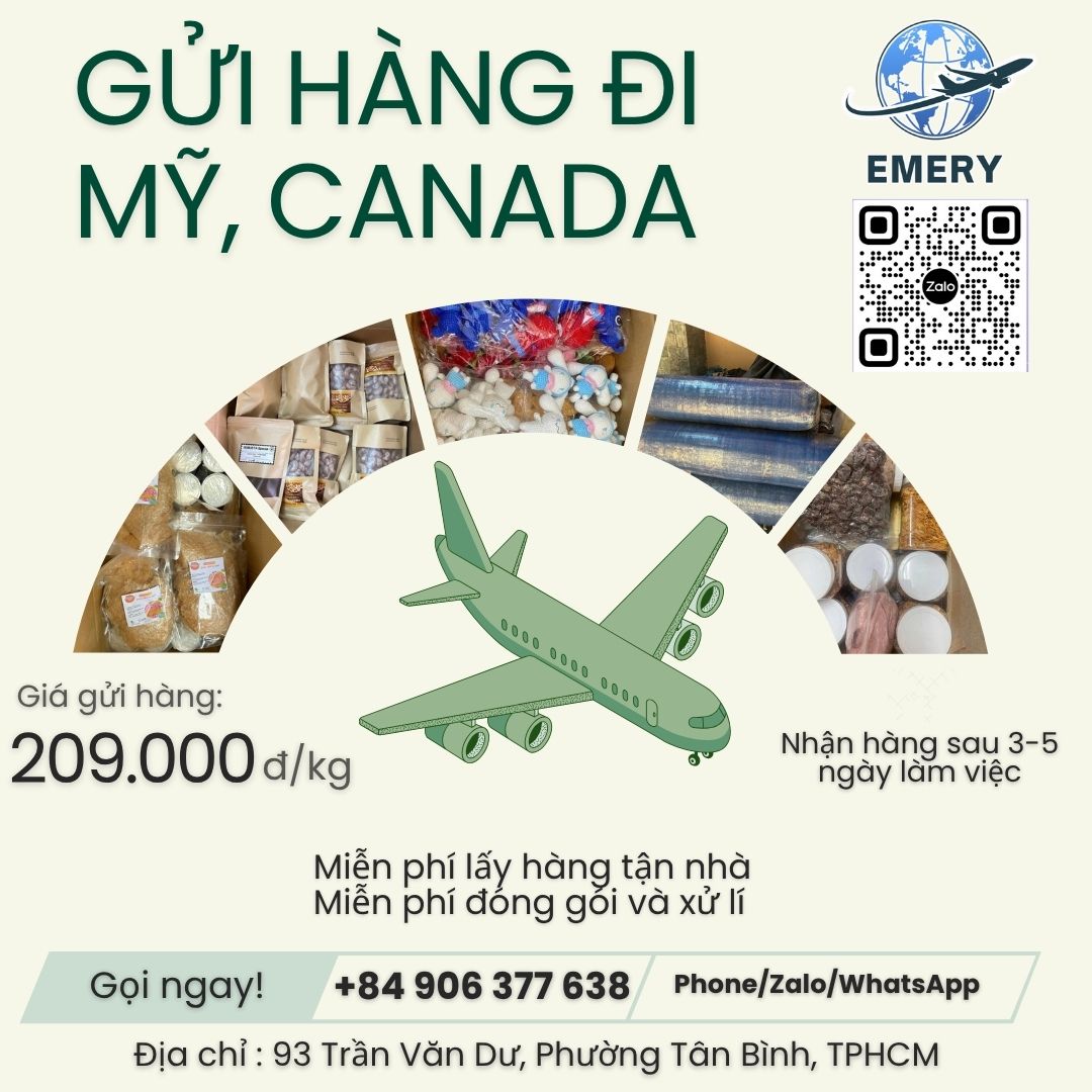 Gửi thực phẩm đặc trưng đi Mỹ và Canada giá rẻ