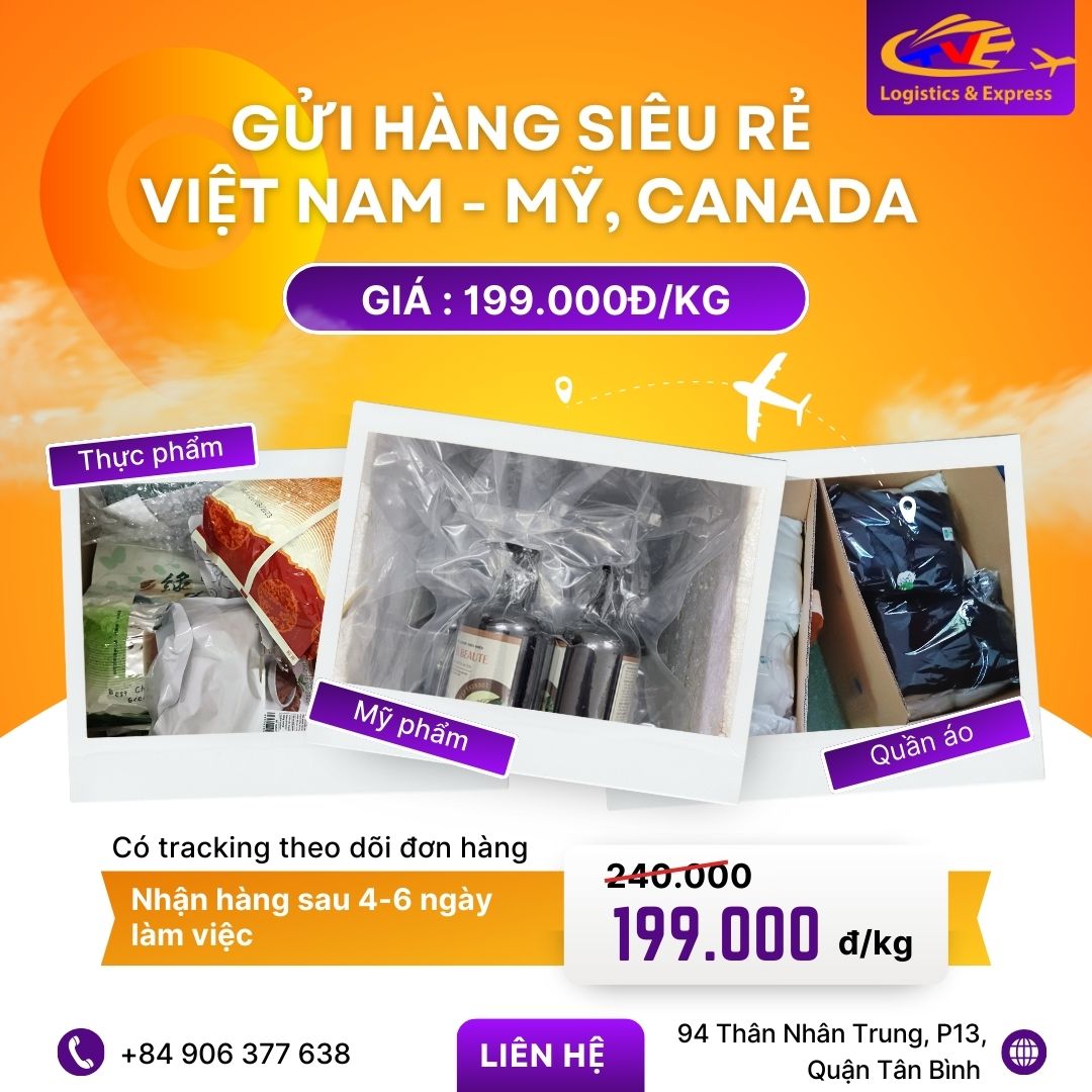 Gửi hàng đi Mỹ & Canada giá rẻ - uy tín tại TVE Gửi hàng đi Mỹ & Canada giá rẻ - uy tín tại TVE
