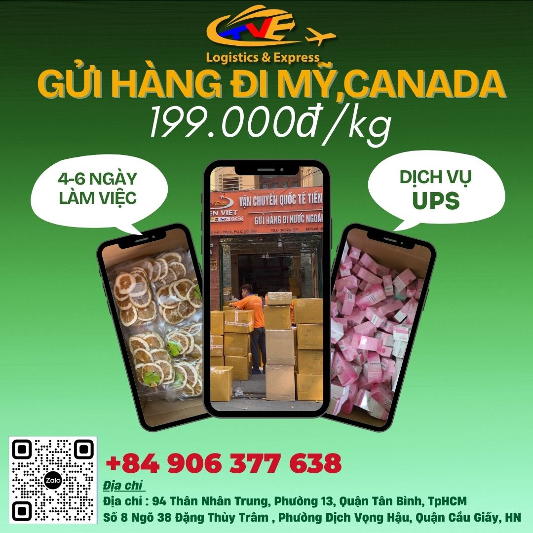 Gửi hàng đi Mỹ, Canada giá 199.000đ/kg giá siêu rẻ đi nhanh Gửi hàng đi Mỹ, Canada giá 199.000đ/kg giá siêu rẻ đi nhanh